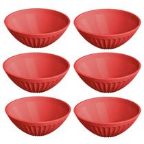 Conjunto C/ 6 Tigelas Cumbucas Bowl 400ml P/ Frutas Saladas Refeições Plástico Resistente Bpa Free Prático Potes Conjunto C/ 6 Tigelas Cumbucas Bowl 400ml P/ Frutas Saladas Refeições Plástico Resistente Bpa Free Prático Potes