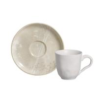 CONJUNTO C/ 6 XÍCARAS DE CAFÉ C/ 6 PIRES BIO STONEWARE PRIMAVERA 120ml