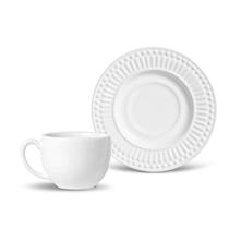 CONJUNTO C/ 6 XÍCARAS DE CHÁ C/ 6 PIRES ROMA BRANCO 161 ml