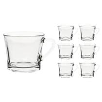 Conjunto C/6 Xícaras De Chá Vidro 165ml Transp. Praticasa Conjunto C/6 Xícaras De Chá Vidro 165ml Transp. Praticasa