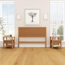 Conjunto Cabeceira Casal com 2 Mesas de Cabeceira Oiti CabeCasa MadeiraOriginals