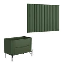 Conjunto Cabeceira e Mesa de Cabeceira 160cm Solteiro em MDF