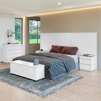 Conjunto Cabeceira Florença King/casal + Cômoda + Mesa de Cabeceira +baú Conjunto Cabeceira Florença King/casal + Cômoda + Mesa de Cabeceira +baú