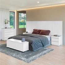 Conjunto Cabeceira Florença Queen/casal + Cômoda + Mesa de Cabeceira +baú Conjunto Cabeceira Florença Queen/casal + Cômoda + Mesa de Cabeceira +baú