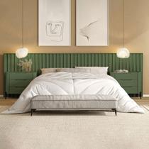 Conjunto Cabeceira Super King 400cm c/ 2 Mesas de Cabeceira