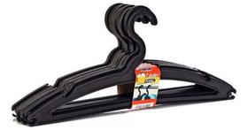 Conjunto Cabide Com 10 Peças Gold Preto Ercaplast Conjunto Cabide Com 10 Peças Gold Preto Ercaplast