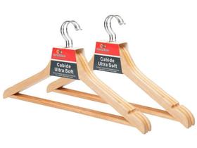 Conjunto Cabide Madeira Marfim Premium 6 Unidades - Unicasa