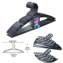 Conjunto Cabide Plástico Super Resistente Preto C/10pç Conjunto Cabide Plástico Super Resistente Preto C/10pç