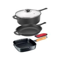 Conjunto Caçarola Frigideira Multiuso Mais Frigideira Cook Grill - Panela Mineira