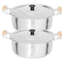 Conjunto Caçarola Grande Alumínio Fundido Grosso 30, 32 Cm