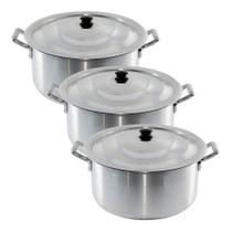 Conjunto Caçarola Hotel Panela Industrial Alumínio 3peças N2