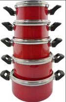 Conjunto caçarolas 18 a 24 C/T Vidro. Caldeirão