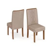 Conjunto cadeira zoe (02 und) freijo/veludo creme - dj Conjunto cadeira zoe (02 und) freijo/veludo creme - dj