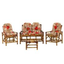 Conjunto Cadeiras de Bambu + Mesa Para Sala e Área Externa T2 Conjunto Cadeiras de Bambu + Mesa Para Sala e Área Externa T2