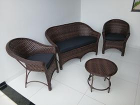 Conjunto Cadeiras Jardim Área Externa Interna Varanda Sacadas em Fibra Sintética cor Argila Conjunto Cadeiras Jardim Área Externa Interna Varanda Sacadas em Fibra Sintética cor Argila