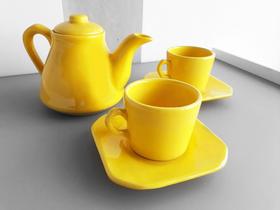 Conjunto Café Provençal 3 Peças Amarelo