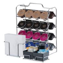 Conjunto Caffé 32 Cápsulas Dolce Gusto e Porta Guardanapos Aço Cromado Future
