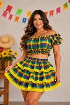 Conjunto Caipira Saia E Cropped Adulto