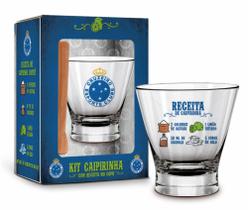 Conjunto caipirinha copo+socador - cruzeiro - Brasfoot