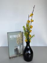 Conjunto Caixa Livro Vaso Decorativo Flor Artificial - Minces Decor