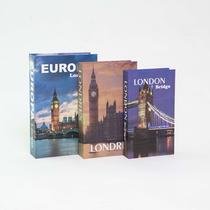 Conjunto Caixa Porta Objetos/Livro Decorativa Luxo -Europa Conjunto Caixa Porta Objetos/Livro Decorativa Luxo -Europa