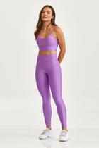 Conjunto Cajubrasil Top Texturizado Roxo + Legging Silk Tam G Conjunto Cajubrasil Top Texturizado Roxo + Legging Silk Tam G
