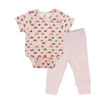 Conjunto Calça Basica com Body Manga Curta - Tatuzinhas - Bibe