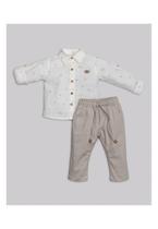 Conjunto Calça camisa Botões Menino Anjos Baby