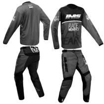 Conjunto Calça Camisa Ims Mx 2025 Trilha Motocross Enduro Cinza