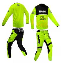 Conjunto Calça + Camisa Ims Mx Active Trilha Motocross Flúor