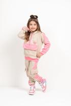 Conjunto Calça + Casaco Moletom Menina Infantil Lessa 8384