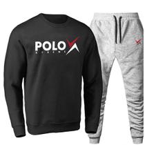 Conjunto Calça Com Bolsos Polo Xtreme Moletom Liso Gola Redonda