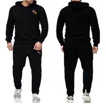 Conjunto Calça de Moletom E Blusa De Frio Peluciada Relaxado