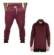 Conjunto Calça e Blusa Frio Moletom Peluciado Masculino CINZA GG