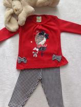 Conjunto calça e blusa manga longa bebe menina Algodão Have fun Conjunto calça e blusa manga longa bebe menina Algodão Have fun