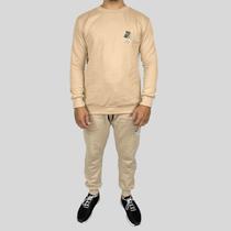 Conjunto Calça e Blusa Moletom Careca Sem Capuz Algodão Mão Dollar