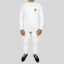Conjunto Calça e Blusa Moletom Careca Sem Capuz Algodão Mão Dollar