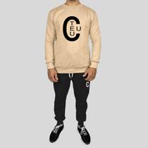 Conjunto Calça e Blusa Moletom Careca Sem Capuz Algodão TC