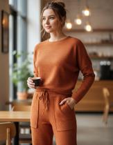 Conjunto Calça E Blusa Ribana FIA MODAS Conjunto Calça E Blusa Ribana FIA MODAS