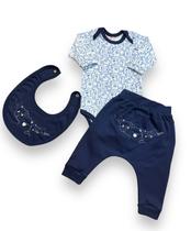 Conjunto Calça e Body C/ Babador Estampado Conjunto Calça e Body C/ Babador Estampado