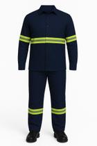 Conjunto Calça e Camisa Aberta Brim Botões Qualidade Refletiva Top Qualidade Conjunto Calça e Camisa Aberta Brim Botões Qualidade Refletiva Top Qualidade