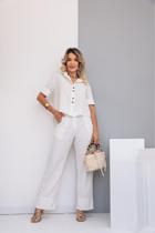 Conjunto calça e camisa linho-viscose beth