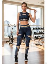 Conjunto calça e top feminino bat girls