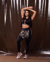 Conjunto calça e top poliamida e elastano G e M
