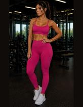 Conjunto Calça legging Básica e Top Academia Esporte Fitness Treino Casual