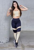 Conjunto Calça Legging E Top Roupa De Academia Fitness Feminino Shine Estilo Sempre Conjunto Calça Legging E Top Roupa De Academia Fitness Feminino Shine Estilo Sempre