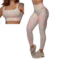 Conjunto Calca Legging Jump Comum ColorsWave + Top Moving