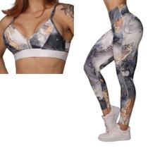 Conjunto Calca Legging Jump Empina Bumbum + Top Dubai Moving