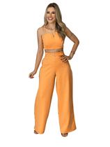 Conjunto Calça Pantacourt Fenda Lateral E Blusa Modinha