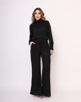 Conjunto Calça Pantalona e Blusa Gola Alta
